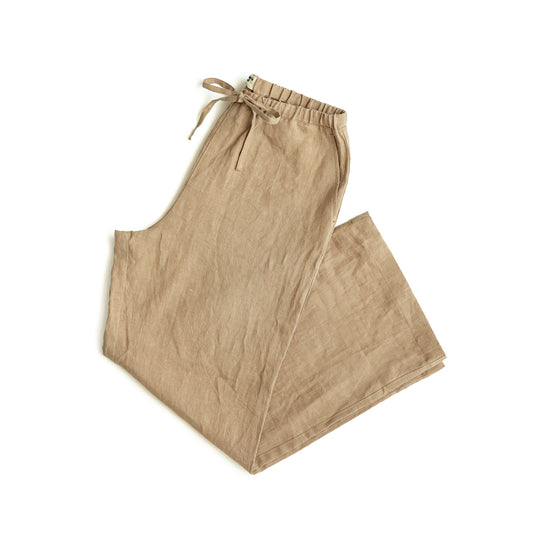 F F F   Easy pants  -Linen  "Light brown"