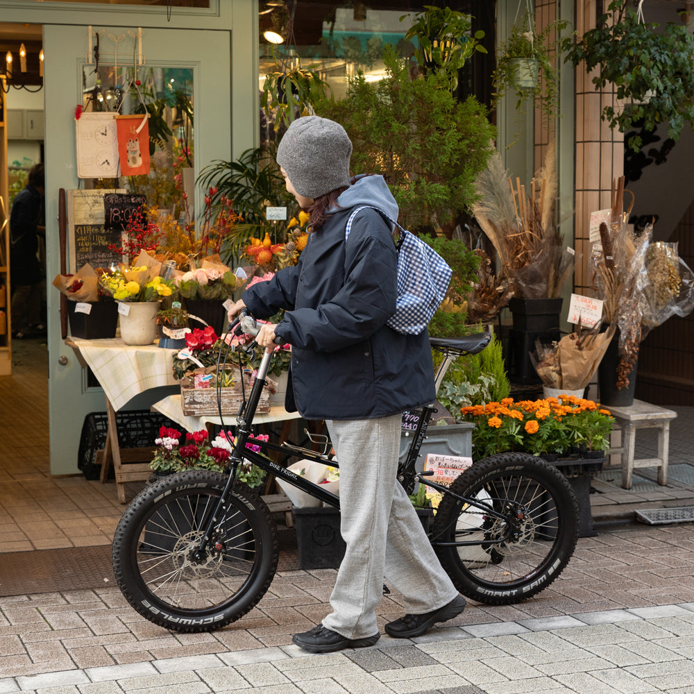 TEMBEA × Friday  SINGLE TOTE SHORT "GINGHAM NAVY"
