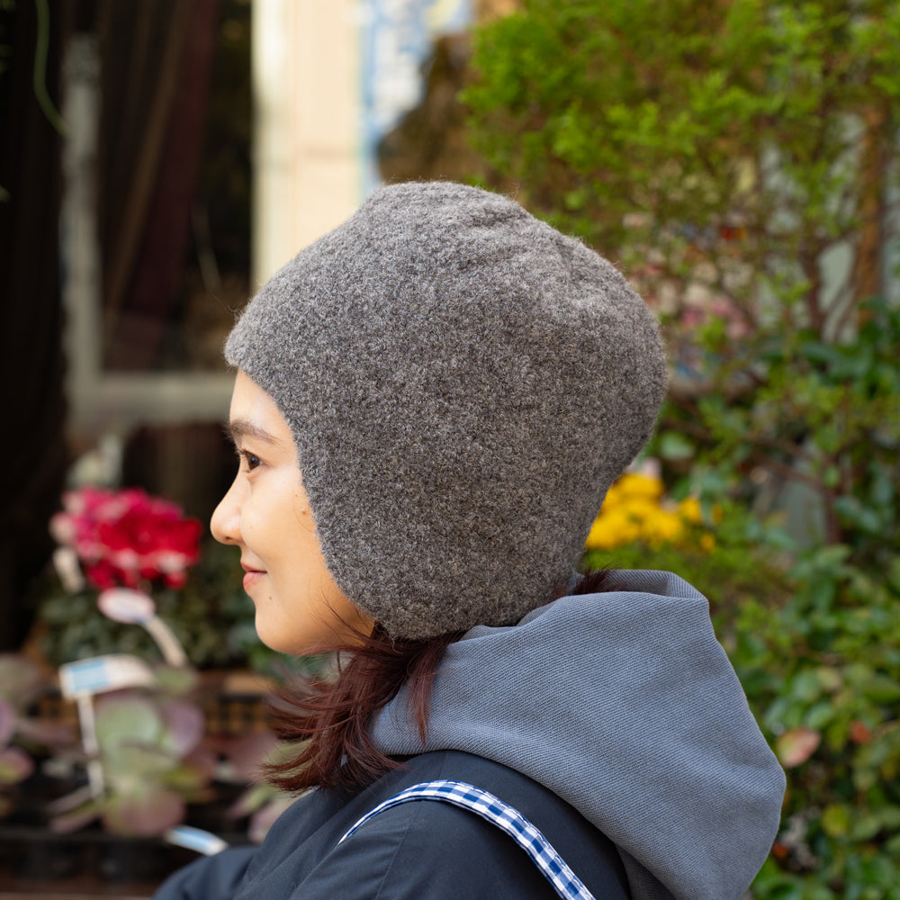 ROTOTO ALPACA BOUCLE EAR FLAP BEANIE