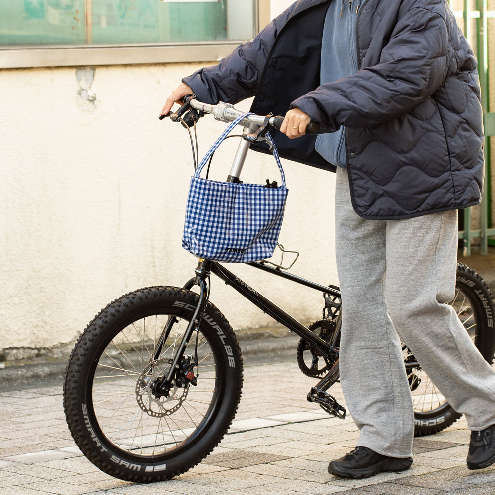 TEMBEA × Friday  SINGLE TOTE SHORT "GINGHAM NAVY"