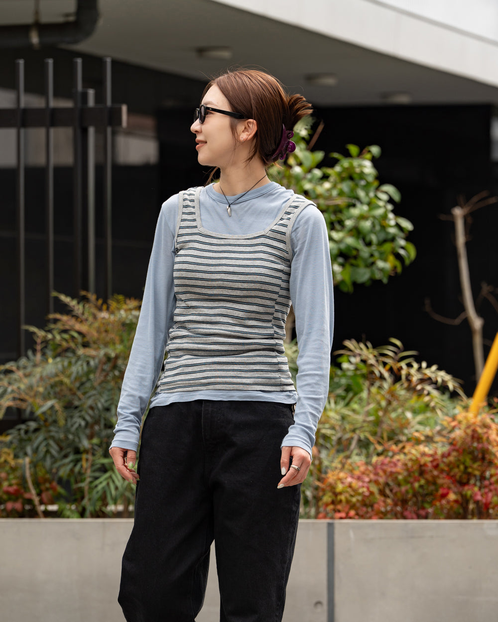 Robert P. miller  PANEL RIBBED TANKTOP -862C