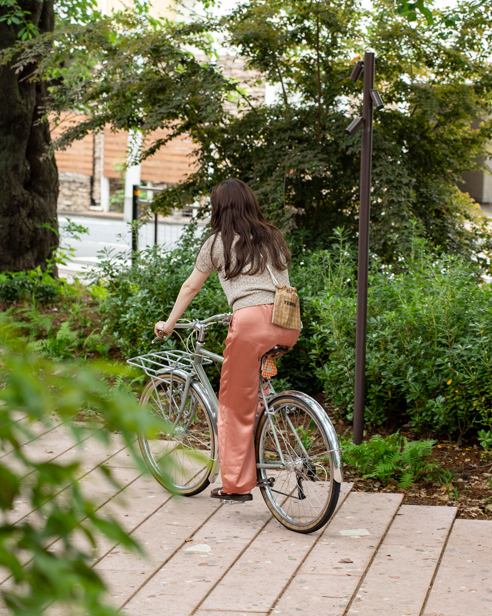 F F F   Easy pants  -Satin "Orange"