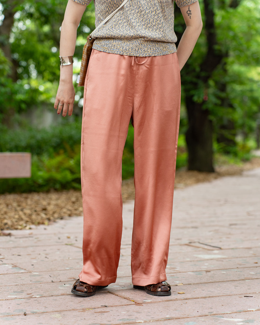 F F F   Easy pants  -Satin "Orange"