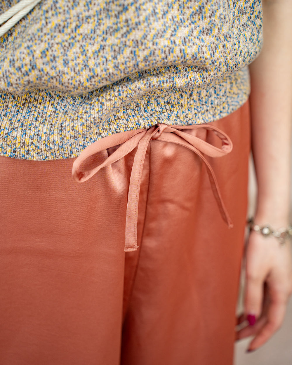 F F F   Easy pants  -Satin "Orange"