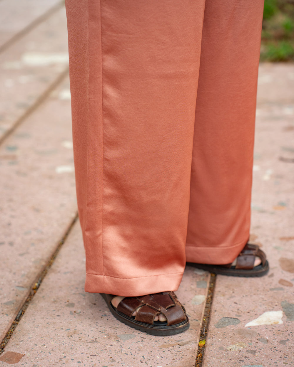 F F F   Easy pants  -Satin "Orange"