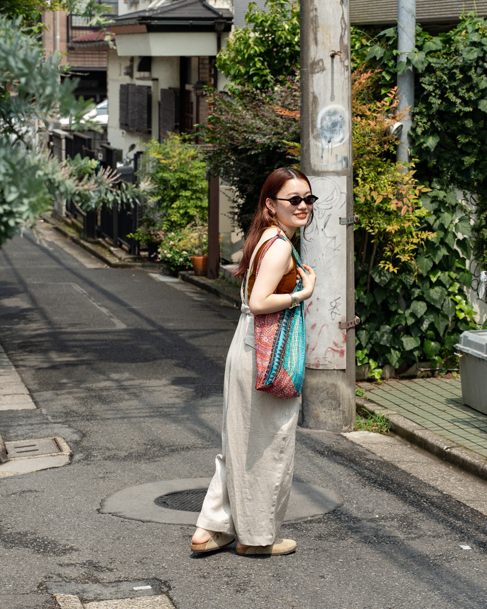 HAVERSACK LINEN HERRINGBONE SAROPETTE