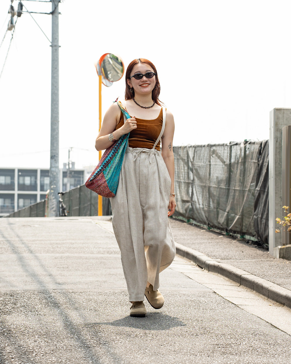 HAVERSACK LINEN HERRINGBONE SAROPETTE