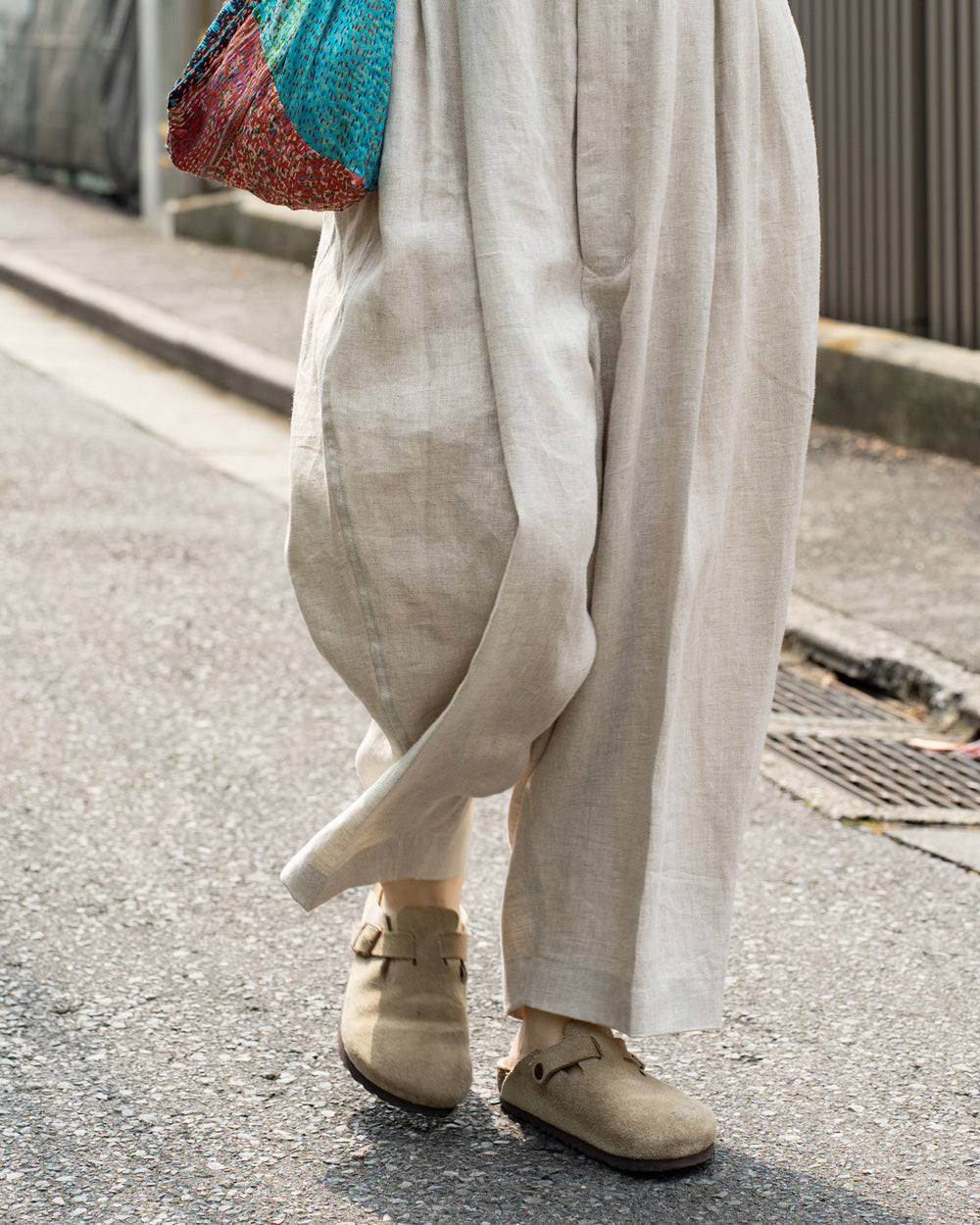 HAVERSACK LINEN HERRINGBONE SAROPETTE
