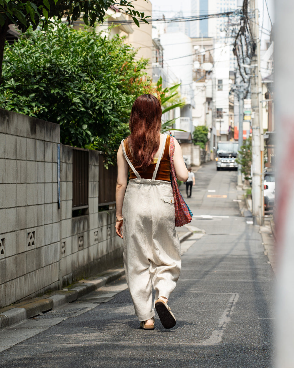 HAVERSACK LINEN HERRINGBONE SAROPETTE