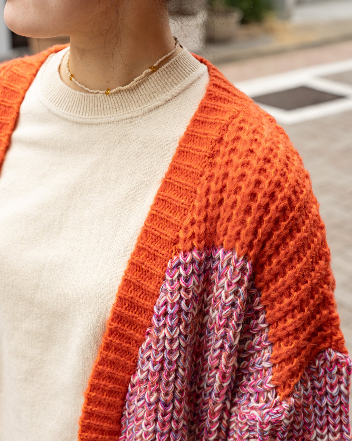 Yonetomi  WAVE COTTON KNIT PULLOVER