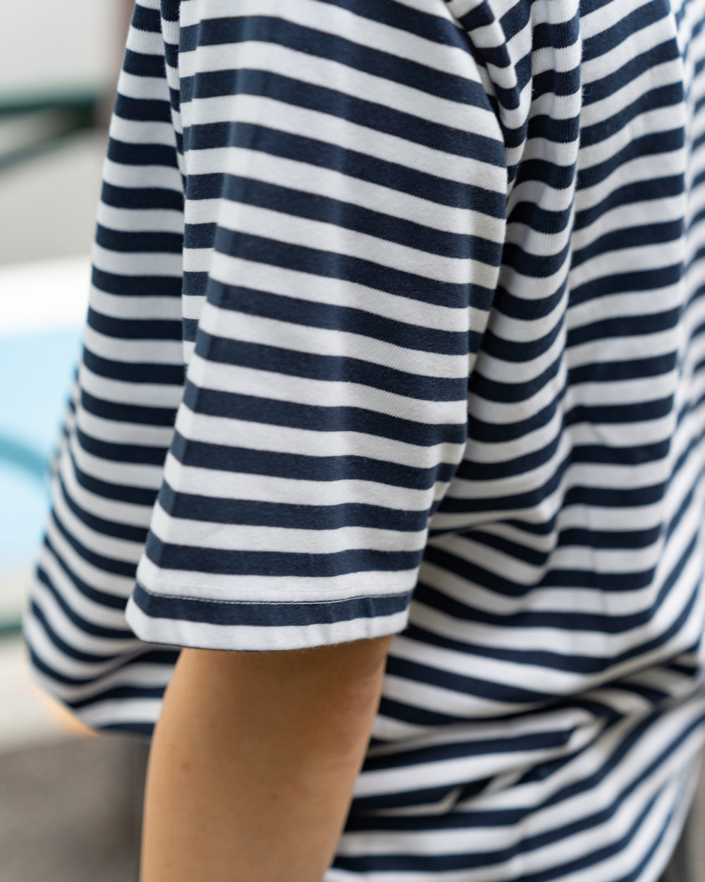 nanamica COOLMAX Stripe Jersey Tee