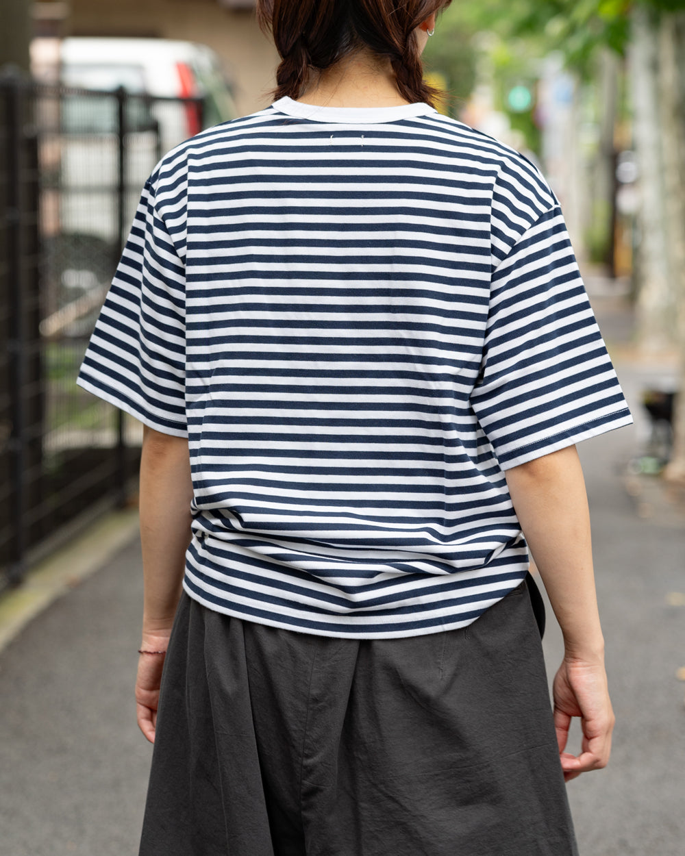 nanamica COOLMAX Stripe Jersey Tee