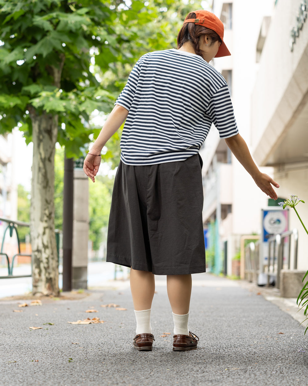 HAVERSACK   Wide shorts -Antique Burberry Cloth