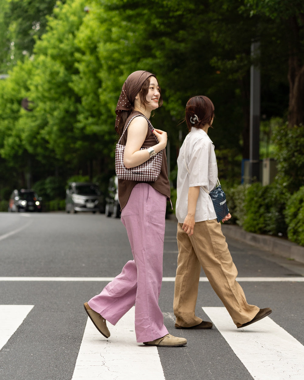 F F F   Easy pants  -Linen  "Lavender"
