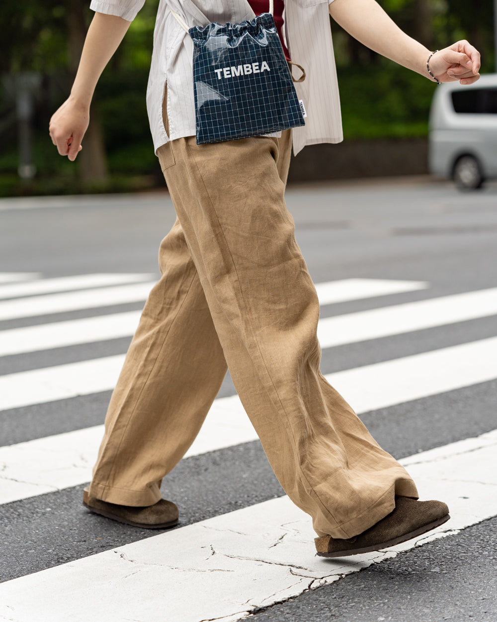 F F F   Easy pants  -Linen  "Light brown"