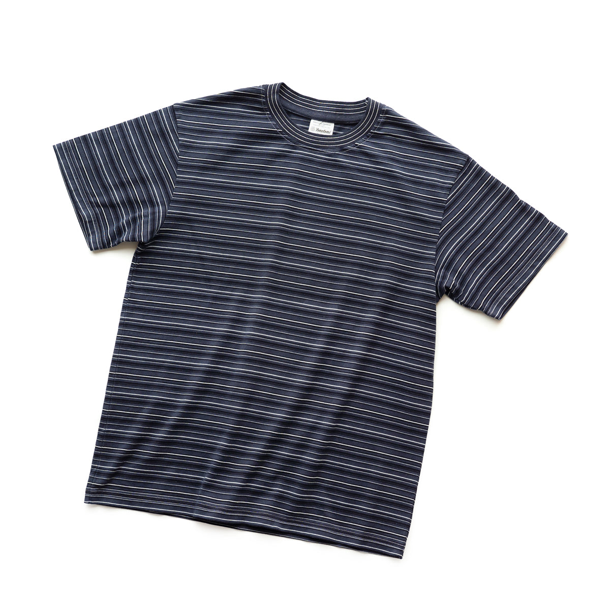 Yonetomi  GARMENT DYED RAMDOM BORDER T-SHIRT