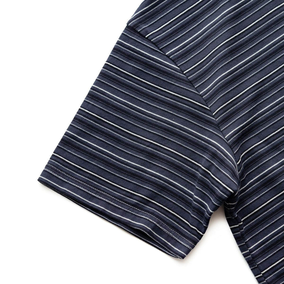 Yonetomi  GARMENT DYED RAMDOM BORDER T-SHIRT