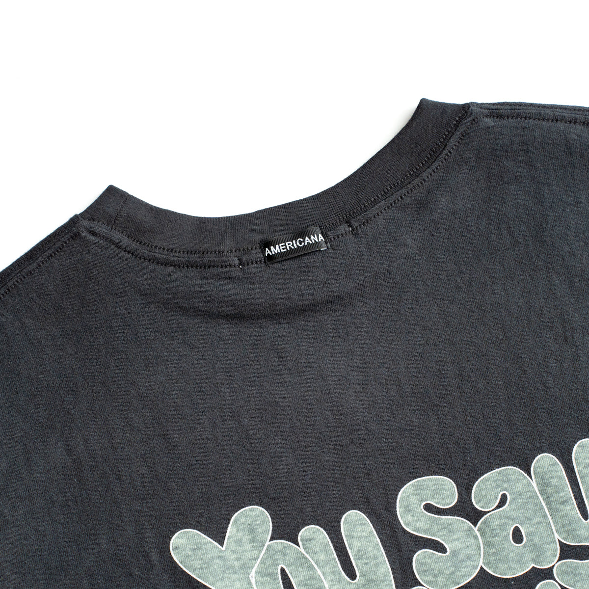 Americana Print tee "You say good bye and I say hello"