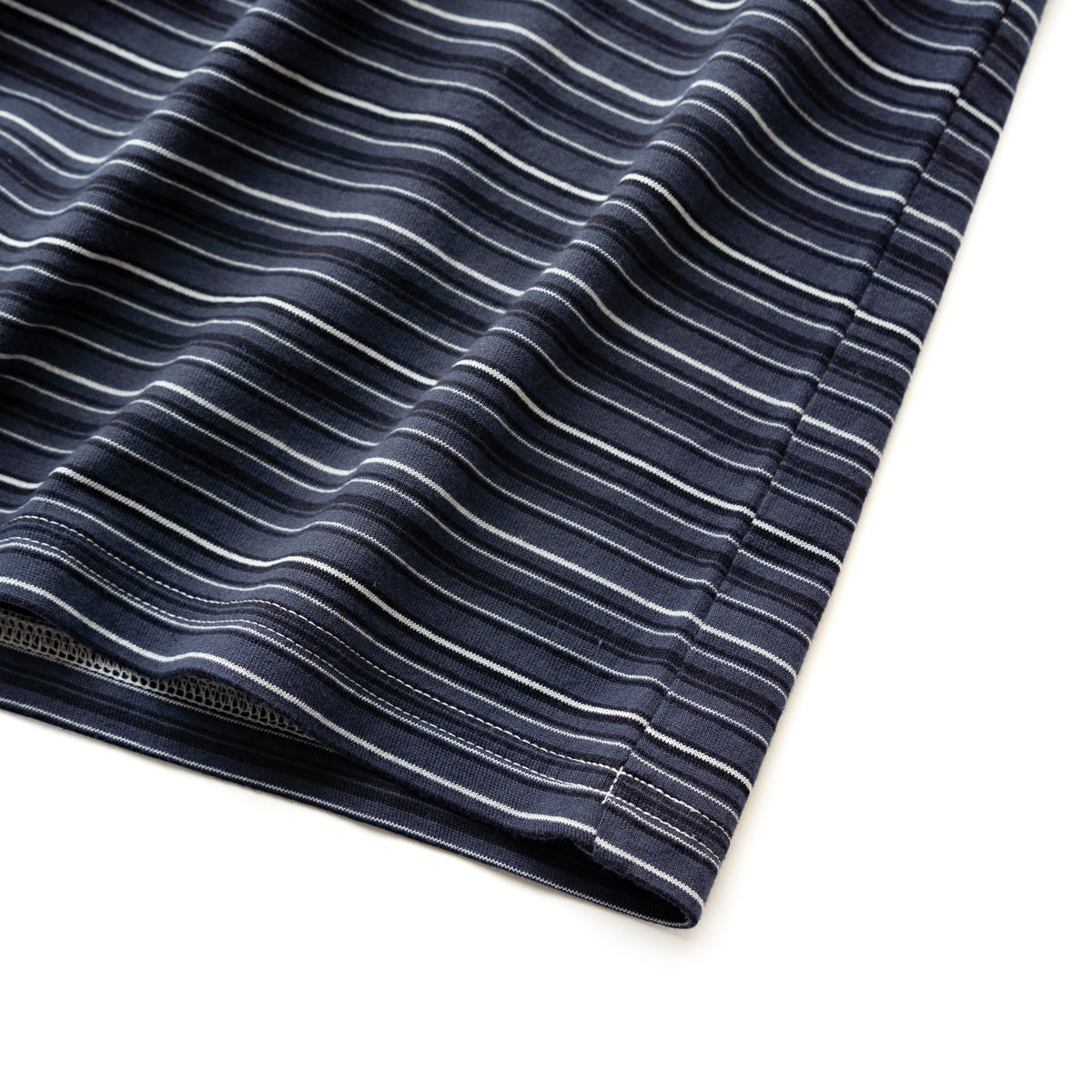 Yonetomi  GARMENT DYED RAMDOM BORDER T-SHIRT