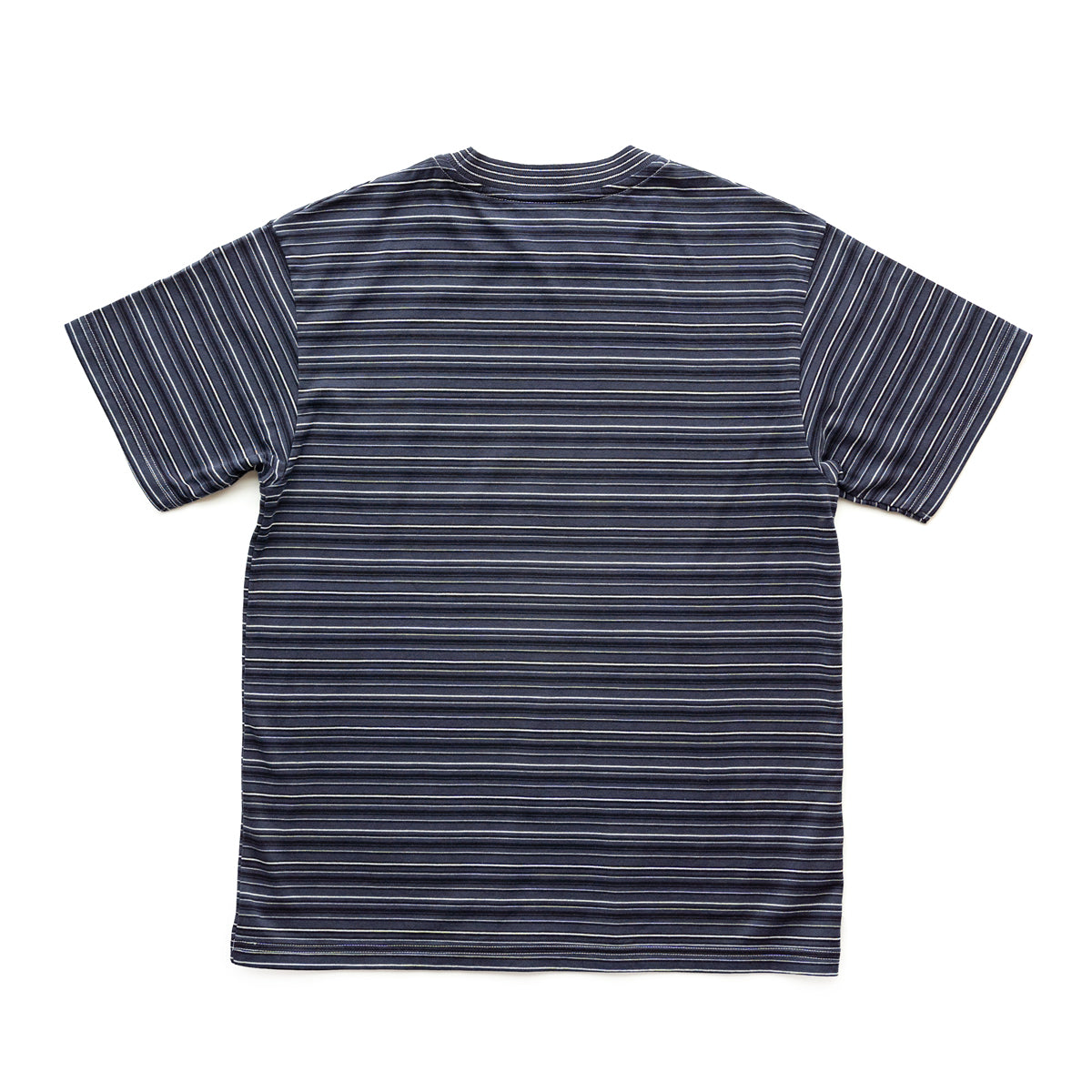 Yonetomi  GARMENT DYED RAMDOM BORDER T-SHIRT