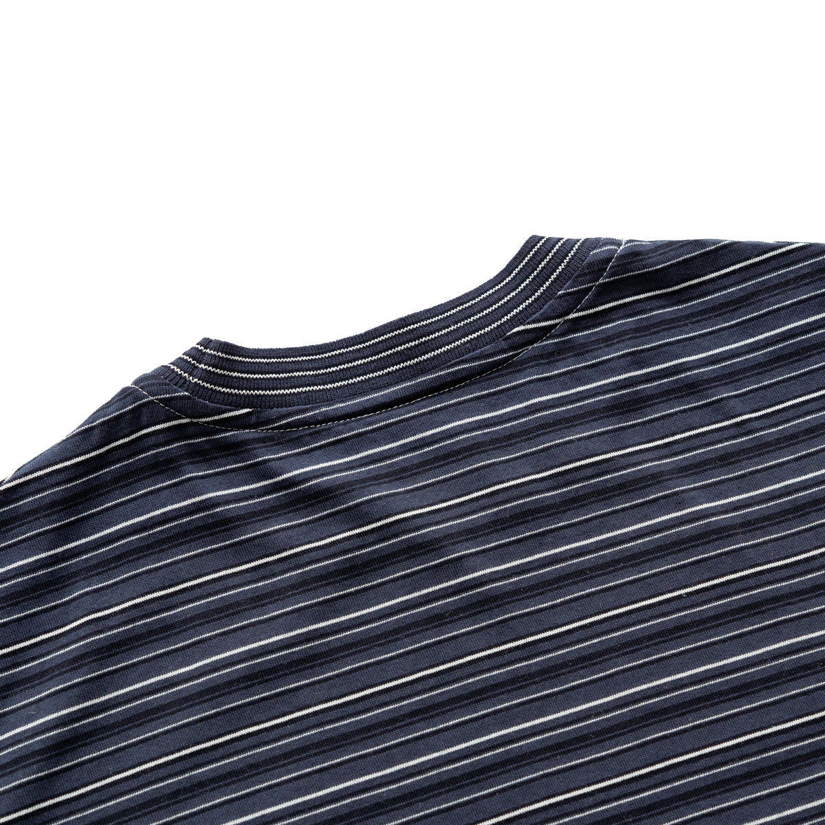 Yonetomi  GARMENT DYED RAMDOM BORDER T-SHIRT