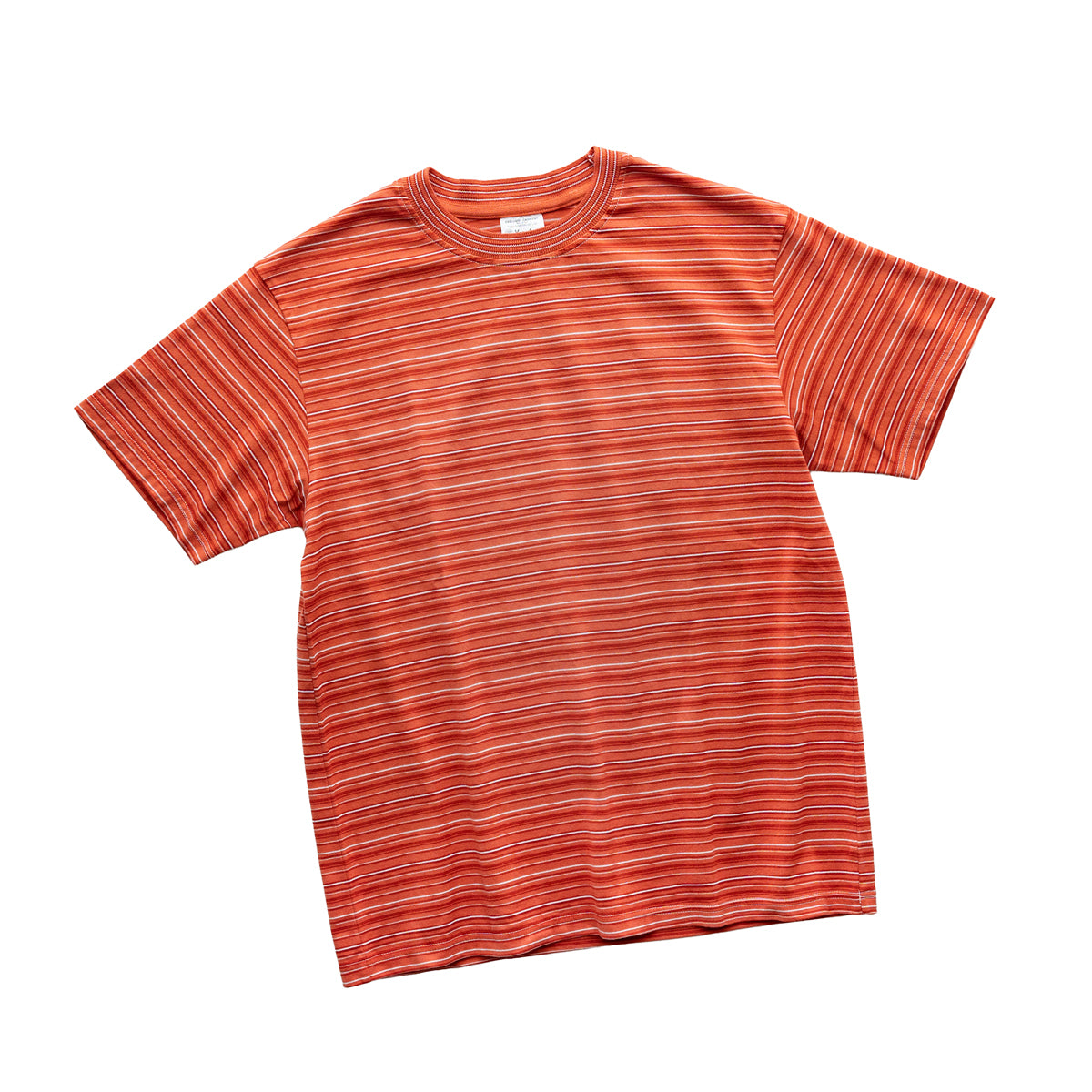 Yonetomi  GARMENT DYED RAMDOM BORDER T-SHIRT