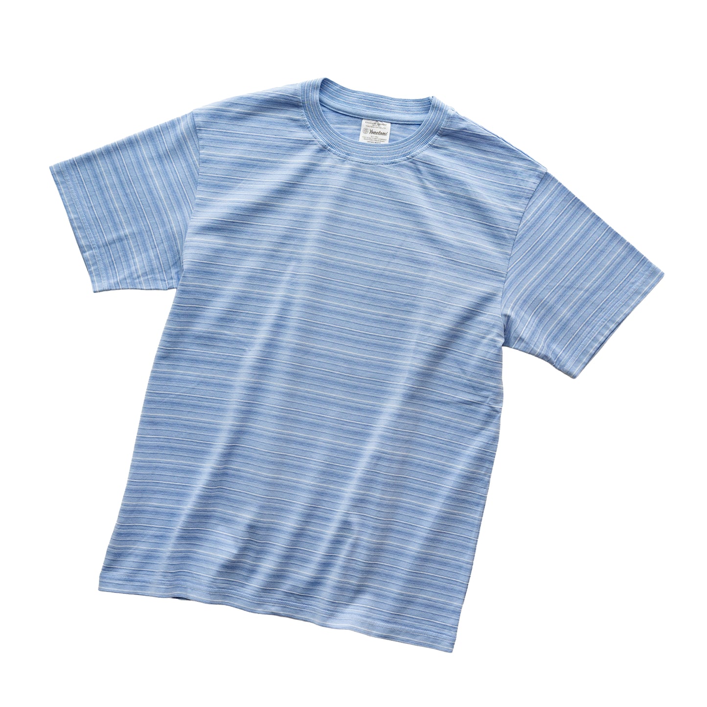 Yonetomi  GARMENT DYED RAMDOM BORDER T-SHIRT