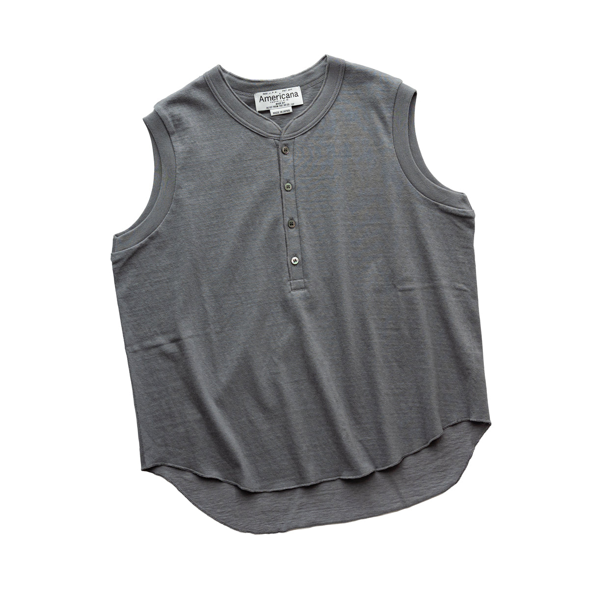 Americana Cropped N/S henley neck tee