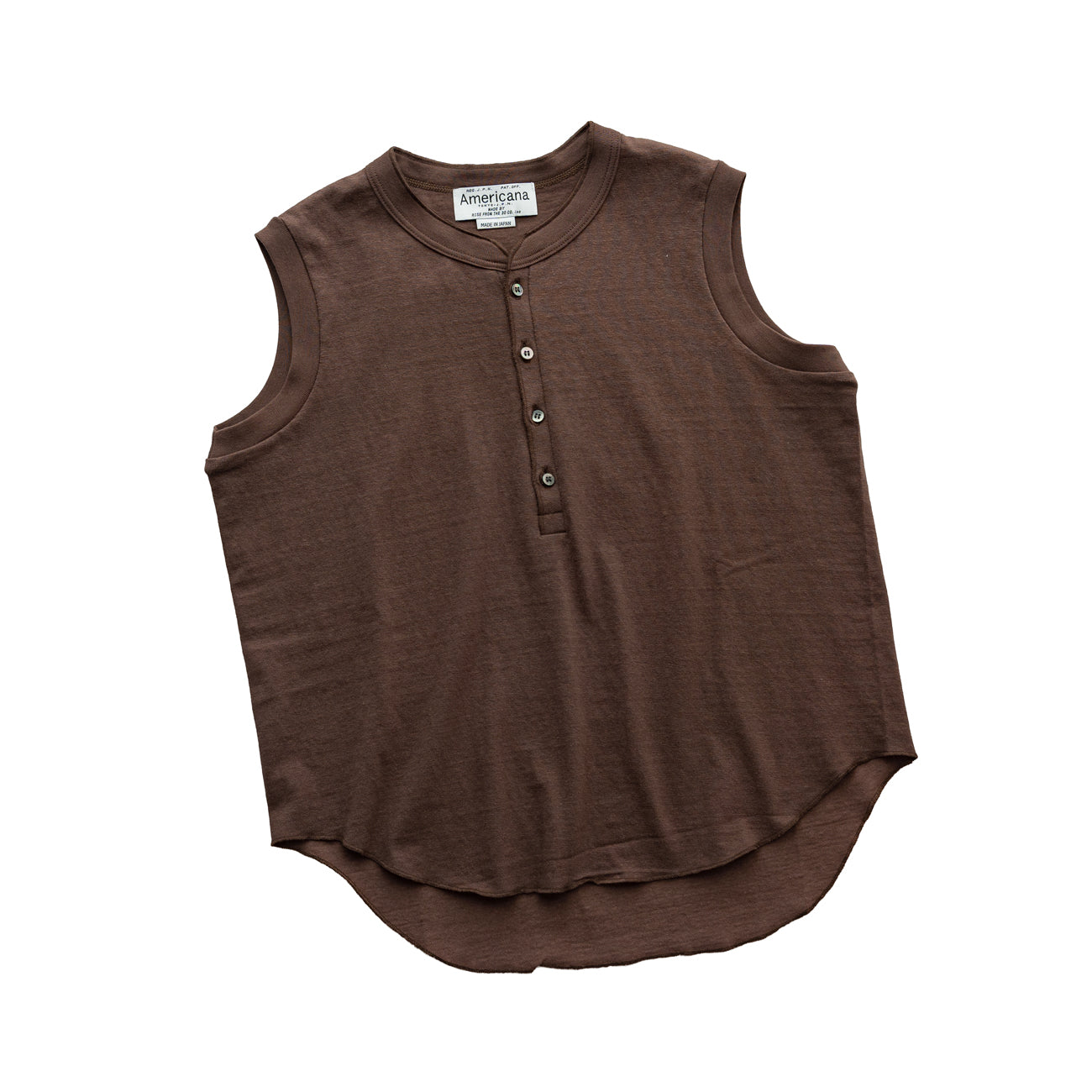 Americana Cropped N/S henley neck tee – Friday