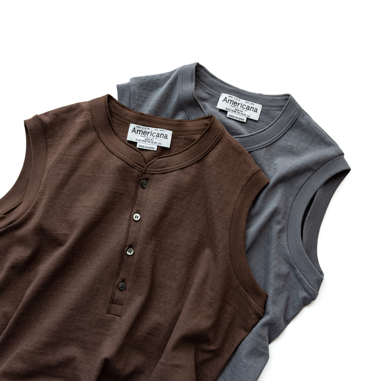 Americana Cropped N/S henley neck tee – Friday