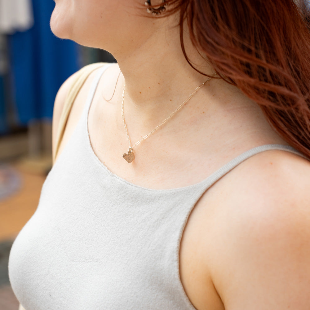 Melanie Decourcey Silver necklace with Freestyle silver heart pendant