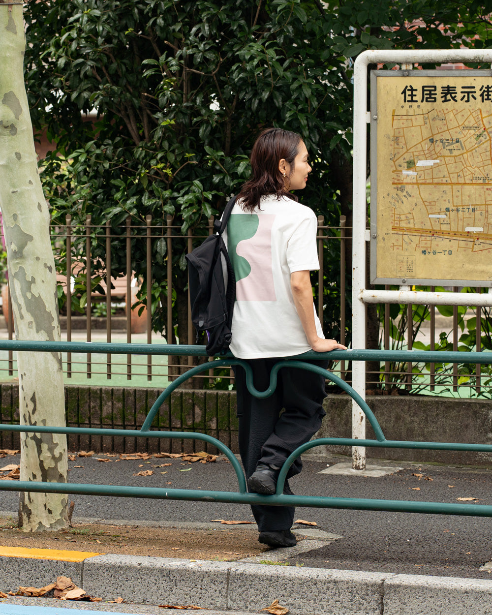 F F F   Back print tee "F"  -White