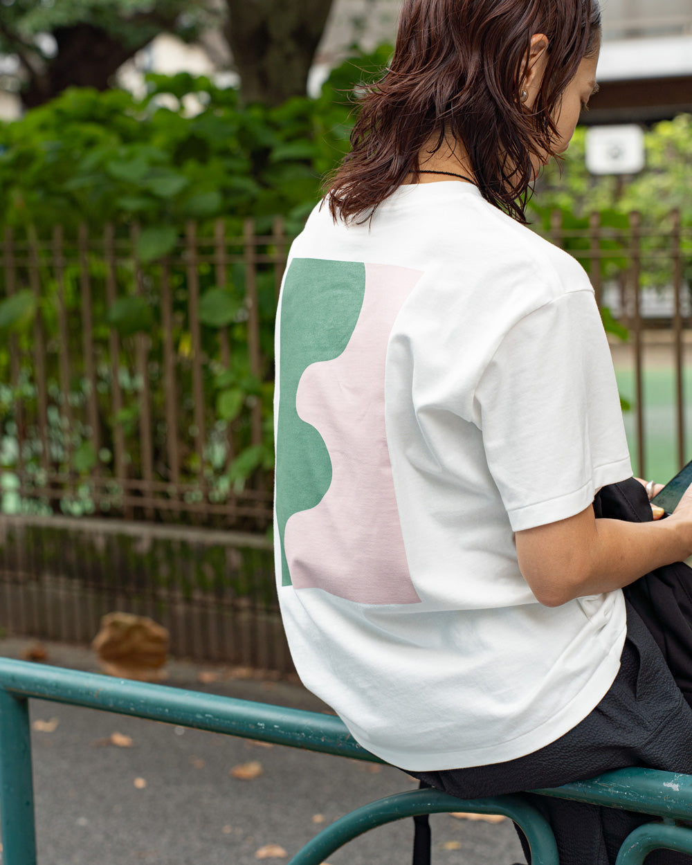 F F F   Back print tee "F"  -White