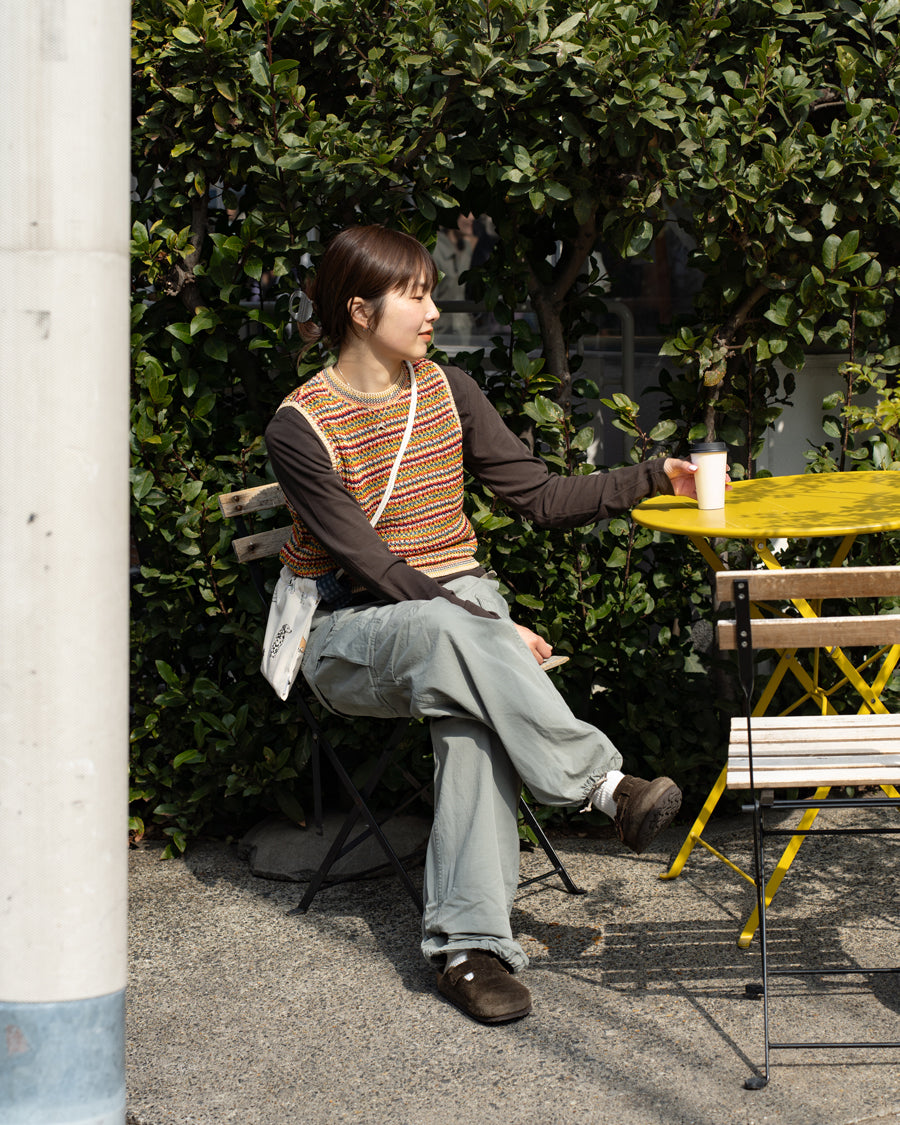 COOHEM  SUKE BORDER KNIT VEST