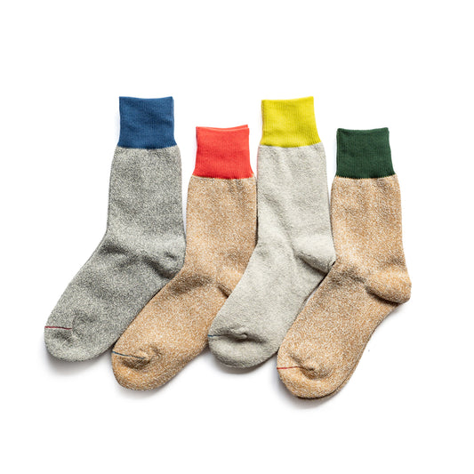 ROTOTO DOUBLE FACE CREW SOCKS ”SILK ＆ COTTON”