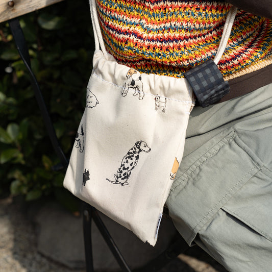 TEMBEA　巾着 POCHETTE -DOG PRINT
