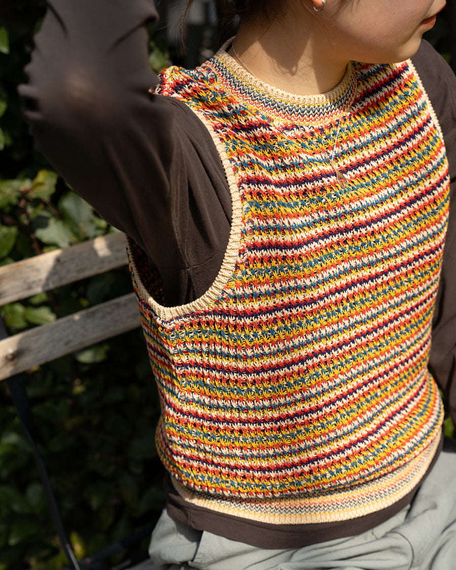 COOHEM  SUKE BORDER KNIT VEST