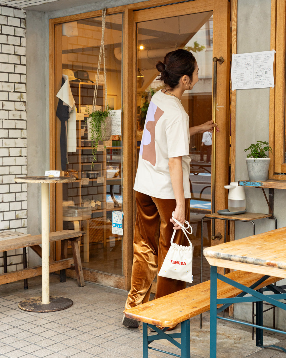 TEMBEA×Friday  POCHETTE  "Flower Embroidery"  NATURAL