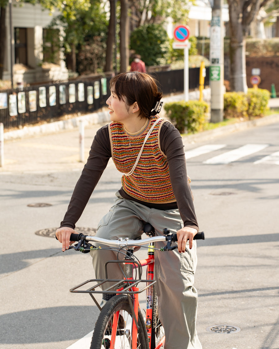 COOHEM  SUKE BORDER KNIT VEST