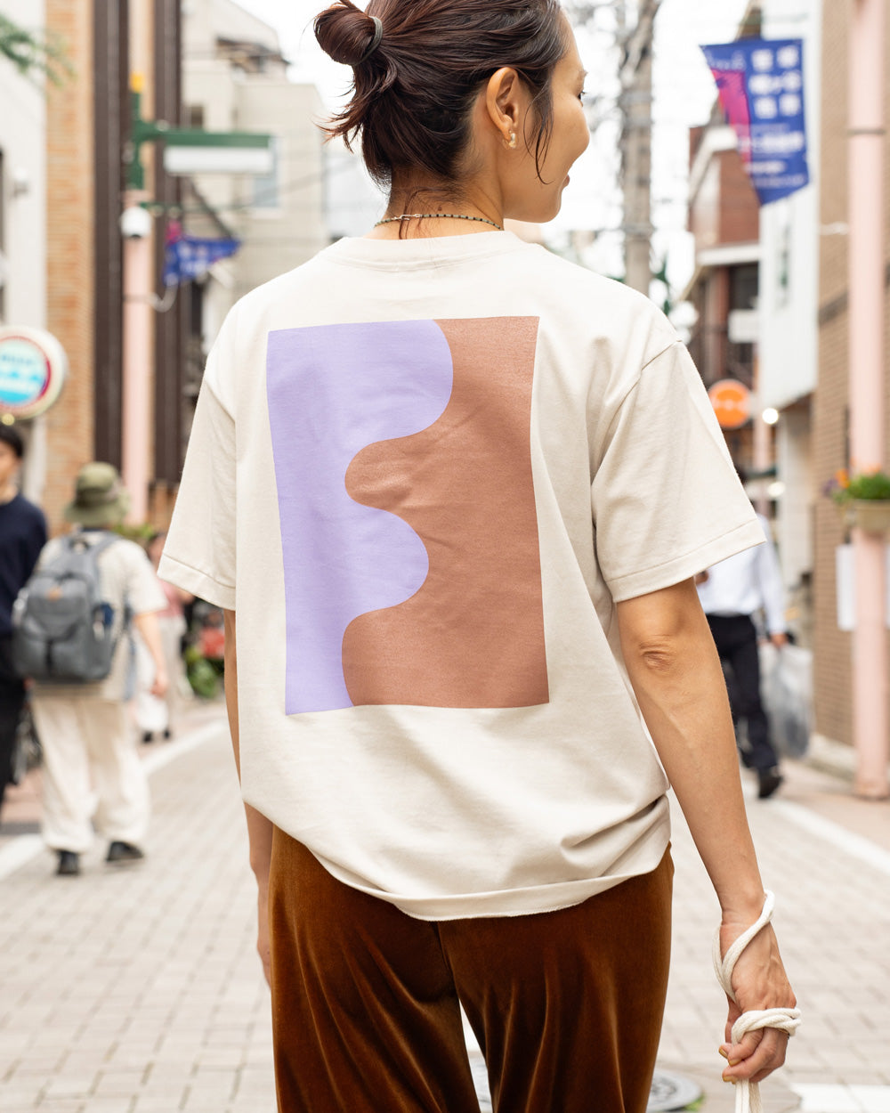 F F F   Back print tee "F"  -Greige