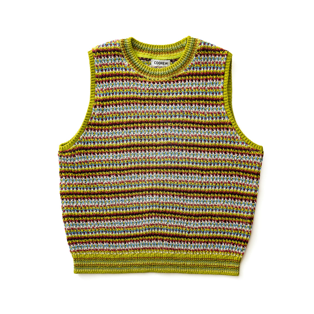COOHEM  SUKE BORDER KNIT VEST