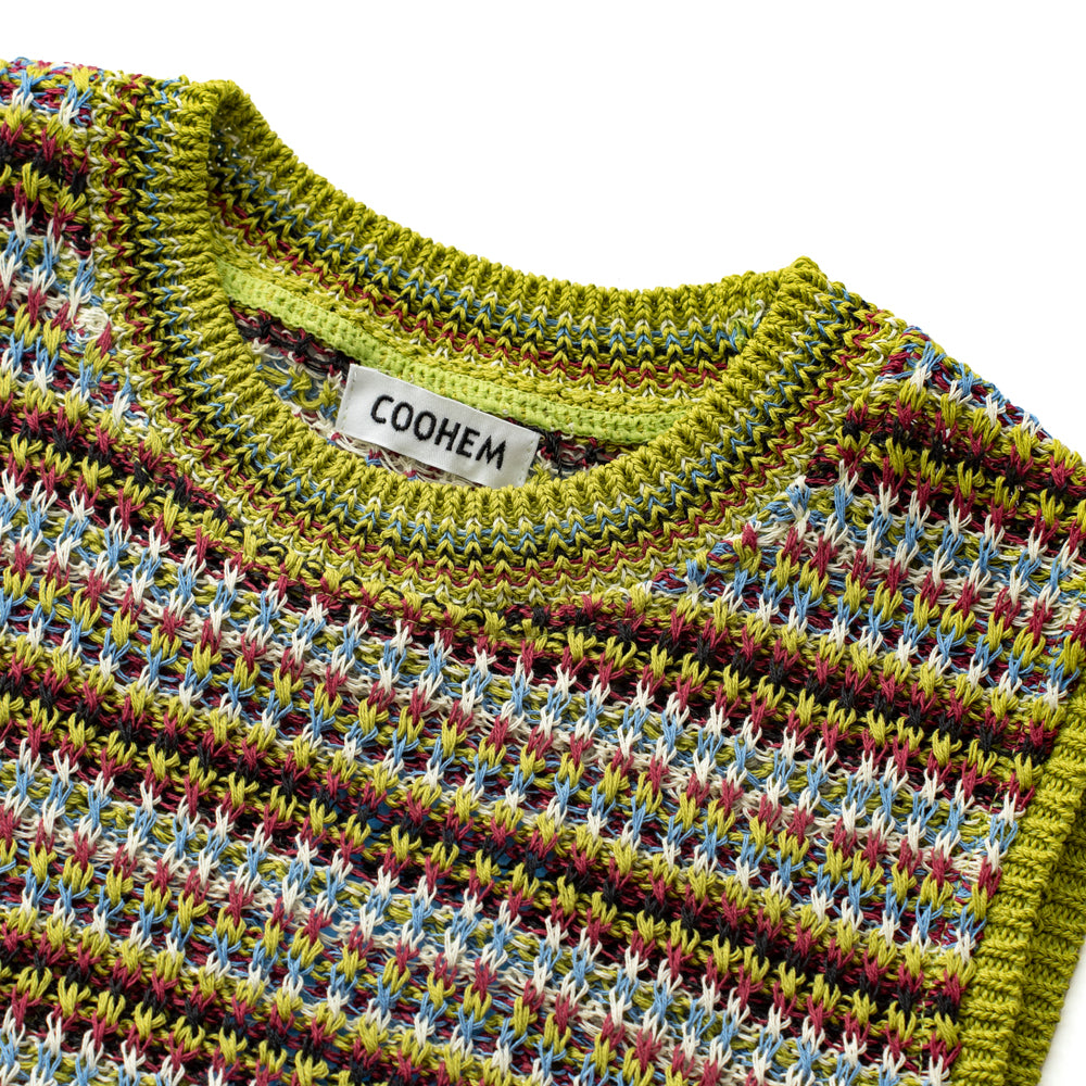 COOHEM  SUKE BORDER KNIT VEST