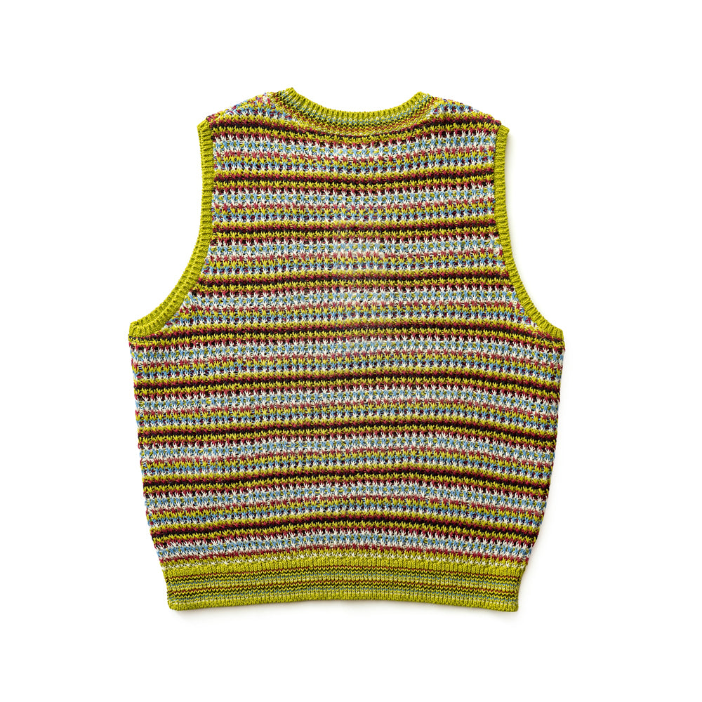COOHEM  SUKE BORDER KNIT VEST