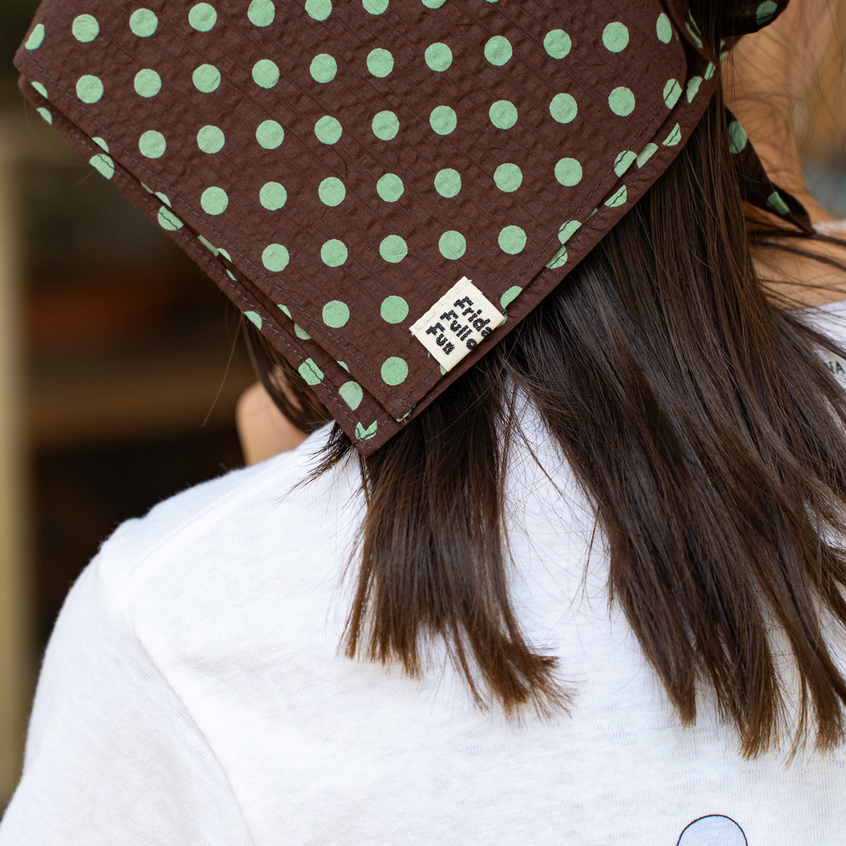 F F F   Scarf -Dot print