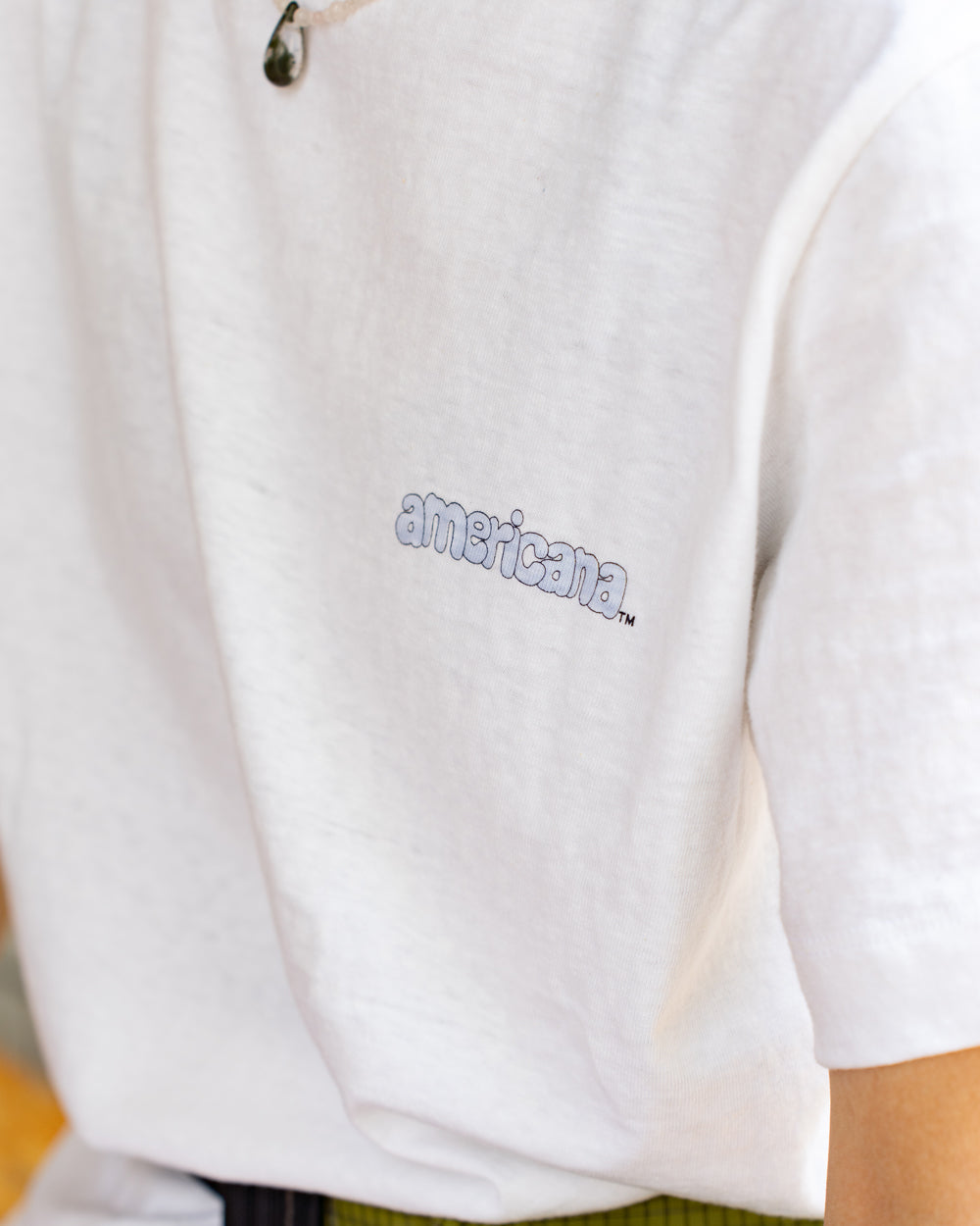 Americana Print tee "You say good bye and I say hello"