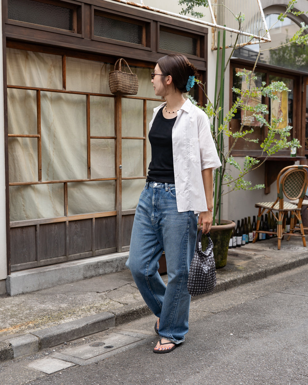 nanamica Cotton Polyester Poplin S/S Shirt