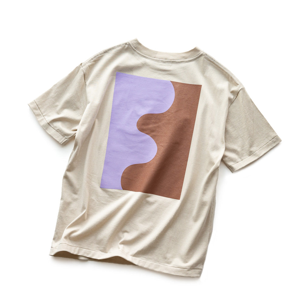 F F F   Back print tee "F"  -Greige