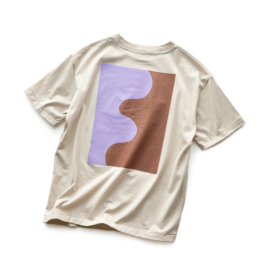 F F F   Back print tee "F"  -Greige