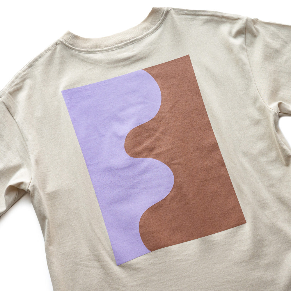 F F F   Back print tee "F"  -Greige
