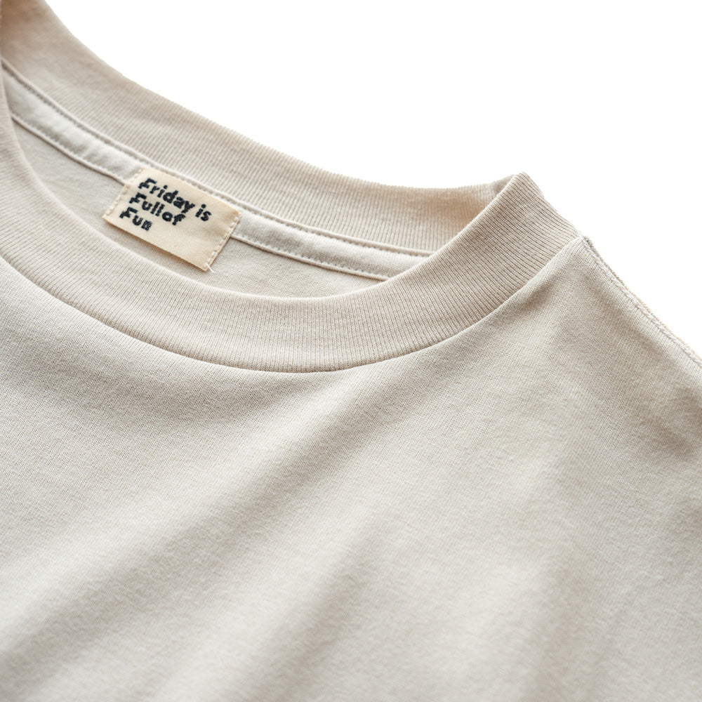 F F F   Back print tee "F"  -Greige